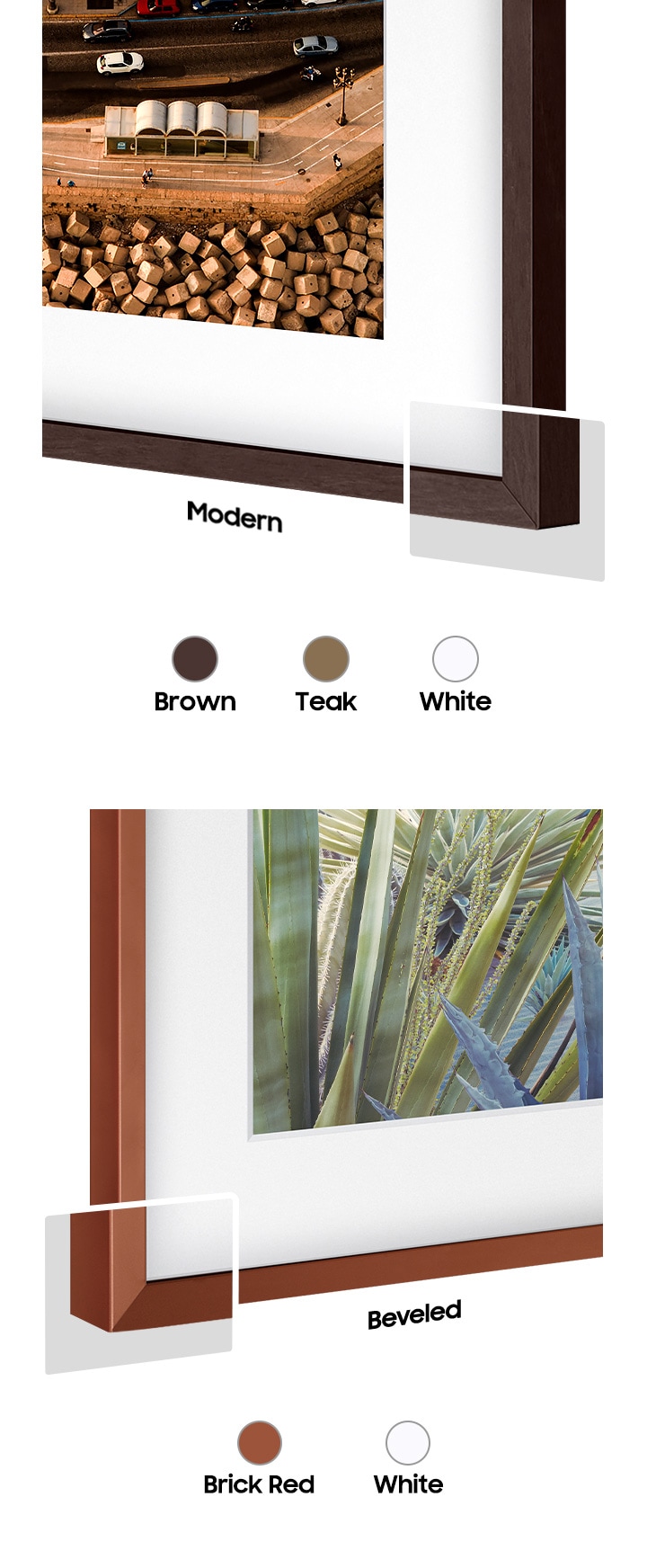 65" Modern White Customisable Bezel for The Frame TV (2021)