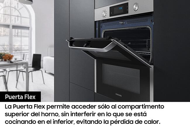Horno Samsung Dual Cook Flex NV75N5671RS | A+, 75L, Pirolítico