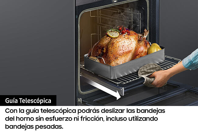 Horno Samsung Dual Cook Flex NV75N5671RS | A+, 75L, Pirolítico