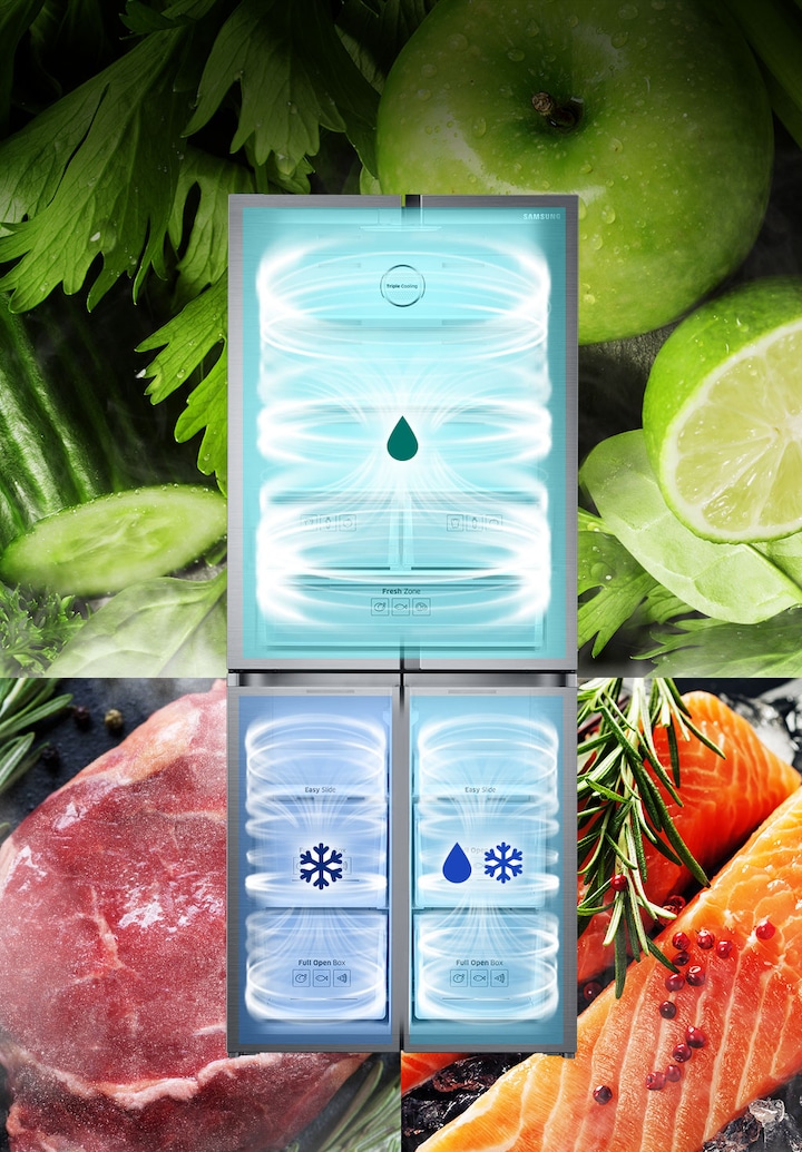 RF5000 Slim French Door Fridge Freezer with Metal Cooling