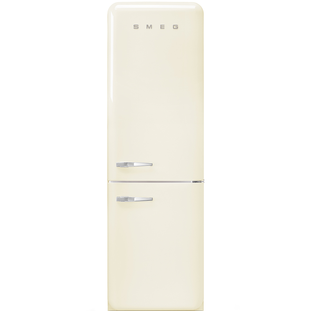 Smeg Fab32rnc Freestanding Frost Free Fridge Freezer In Cream Ex 50 S Style No Frost Fridge Freezer Cream Right Hand Hinge Energy Efficiency Cl A