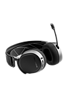 Headset laying flat with microphone extended
