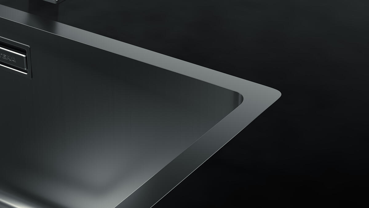 Recessed kitchen sink