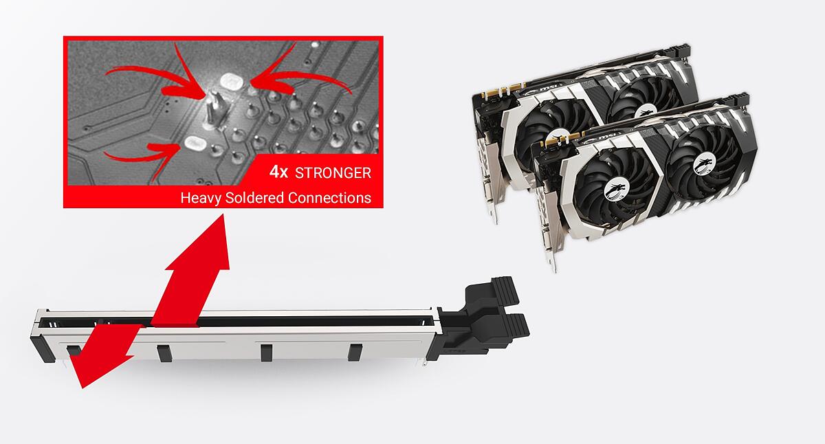 MULTIPLE GPU SUPPORTS AND STEEL ARMOR