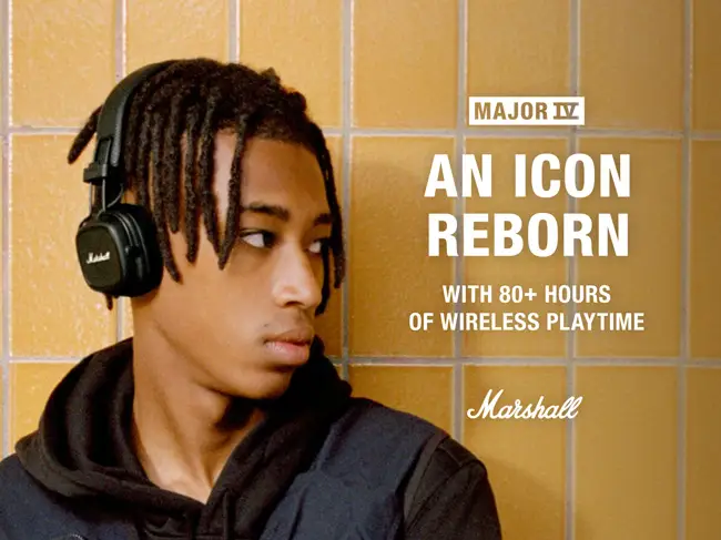 Marshall Black Major IV Headphones