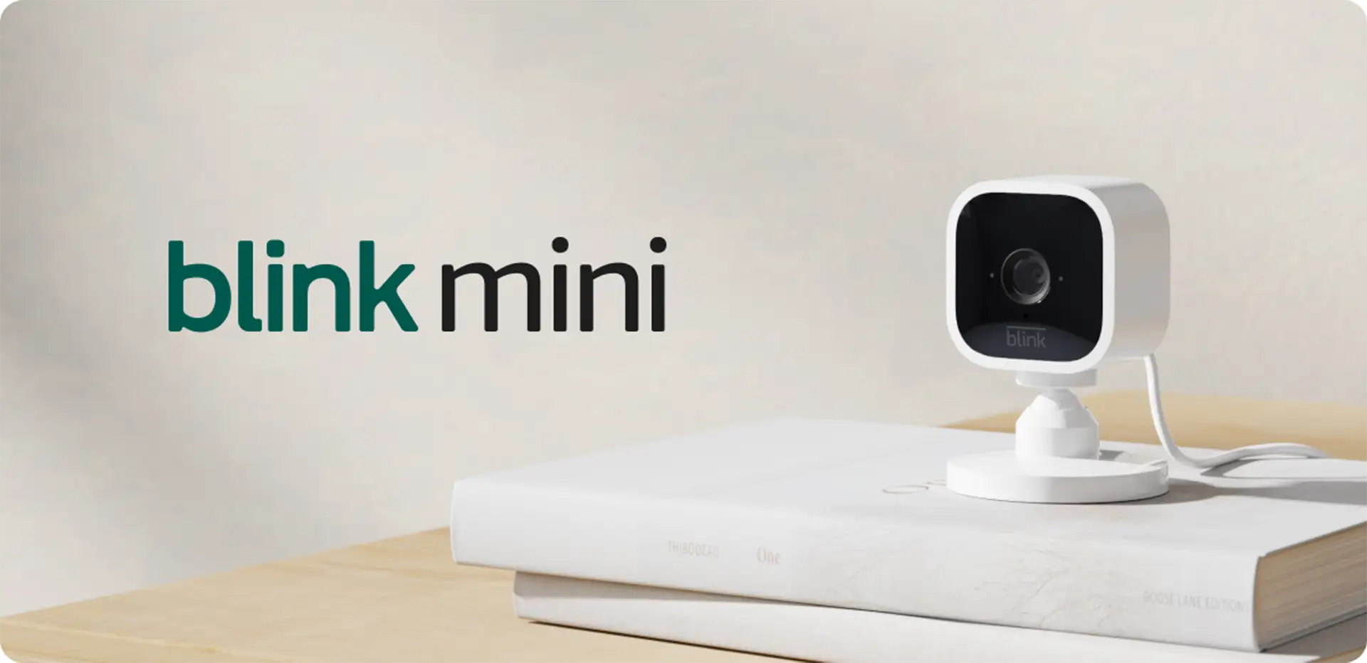 Blink Mini Indoor Plug-in Smart Security HD Camera, White
