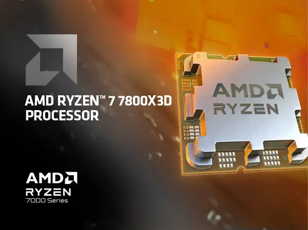 AMD Ryzen 7 7800X3D - Ryzen 7 7000 Series 8-Core 4.2 GHz Socket AM5 120W AMD  Radeon Graphics Desktop Processor - 100-100000910WOF