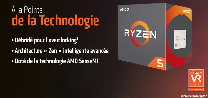 AMD Ryzen 5 1600 - Processeur 3,2 GHz - Socket AM4 - Ventilateur Wraith  Spire 65W Inclus