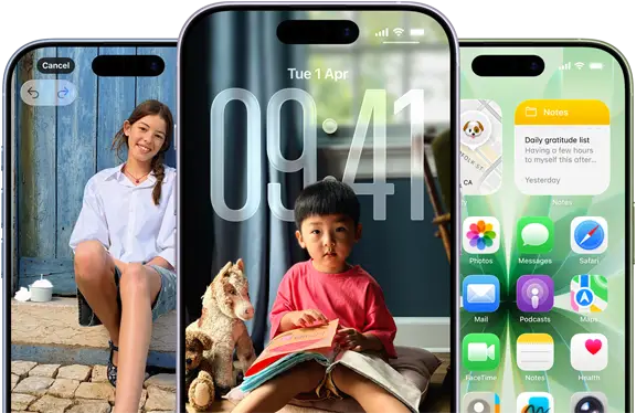 iOS and Apple Intelligence.â—Š New look. Smarter features.