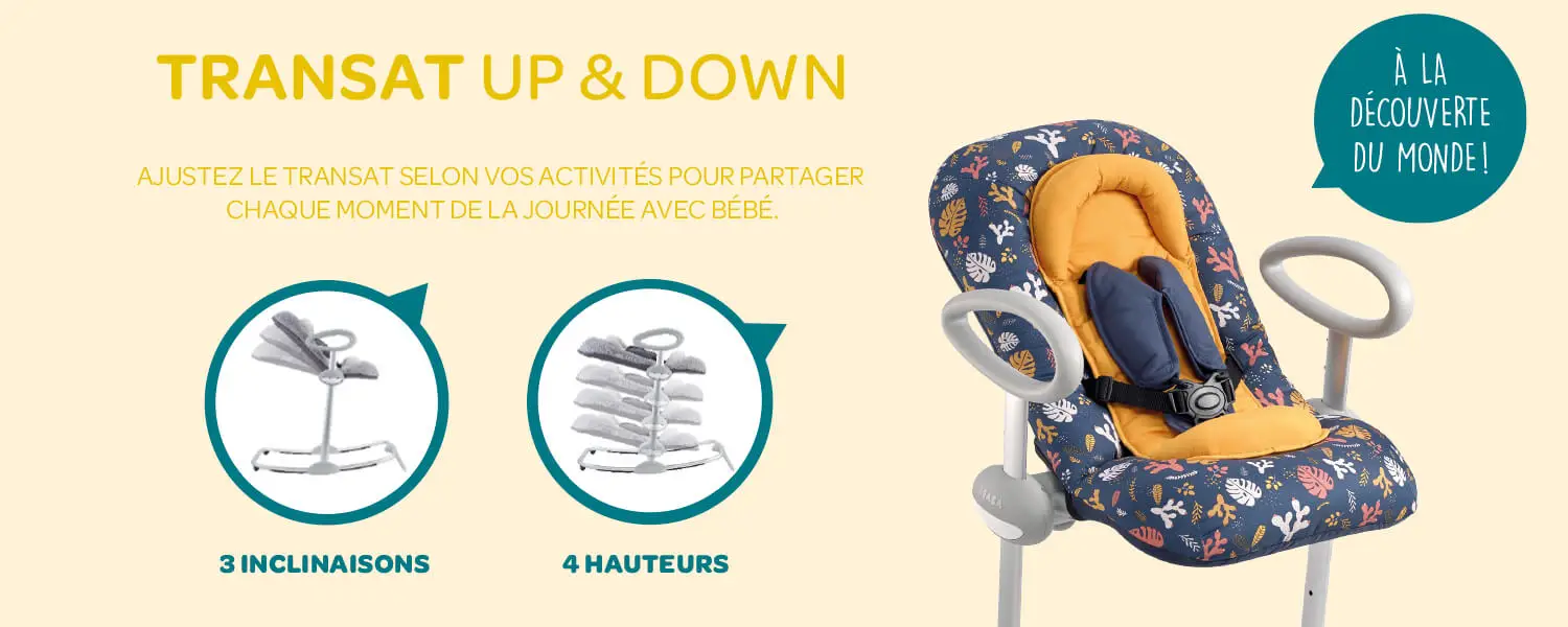 Transat Up&Down V4 Béaba Artline - Confort et Design pour Bébé - Petit Pois