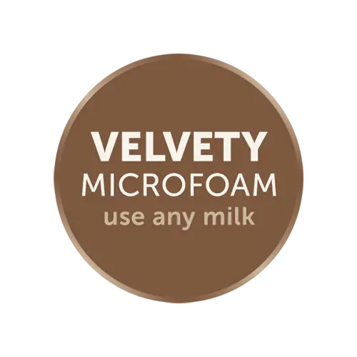 Optimised frothing for smooth, delicious results with any milk (yes, even oat).