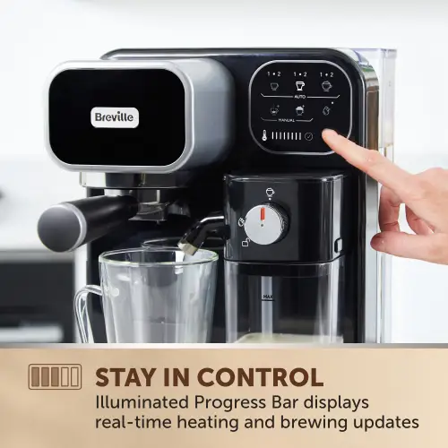 Buy BREVILLE Prima Latte Luxe VCF166 Coffee Machine - Black