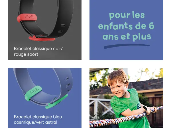 Fitbit ace 3 - bracelet connecté enfant - bleu cosmique - vert