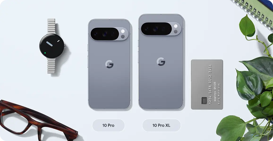 Google Pixel 10 Pro Smartphone, Android, 6.3”, 5G, SIM Free, Moonstone
