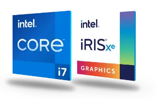 Intel core i7 and Intel iRIS xe