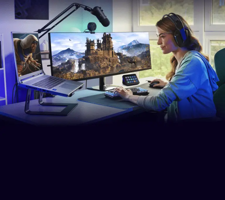 A person playing video games