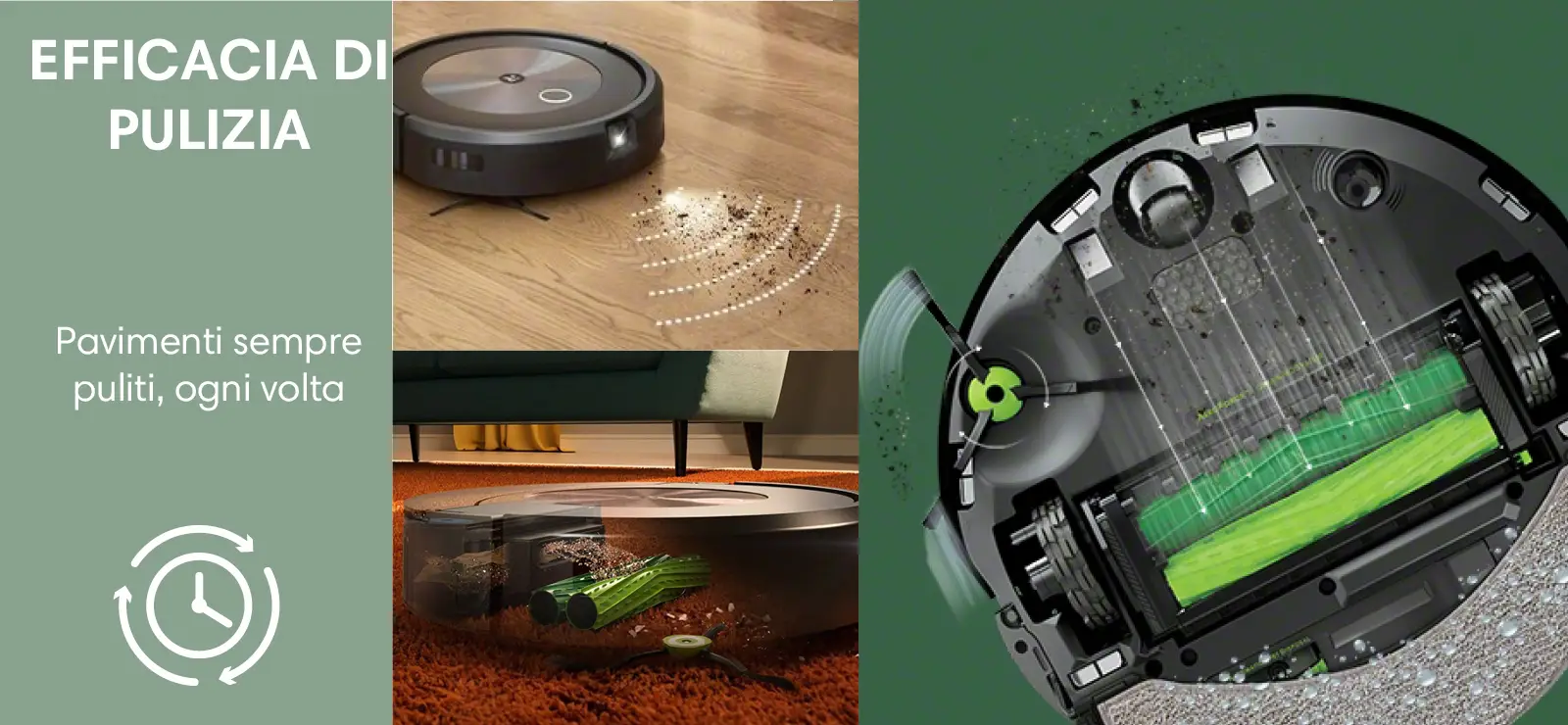 Robot aspirapolvere iRobot Roomba Combo i8 Plus lava e aspira doppio  cassetto con torre svuotamento - DIMOStore