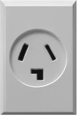 An electrical outlet that accepts 3 prongs.