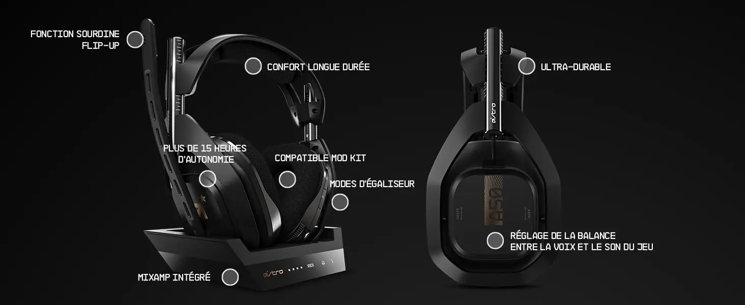 Casque gaming sans fil ASTRO A50 avec station d'accueil