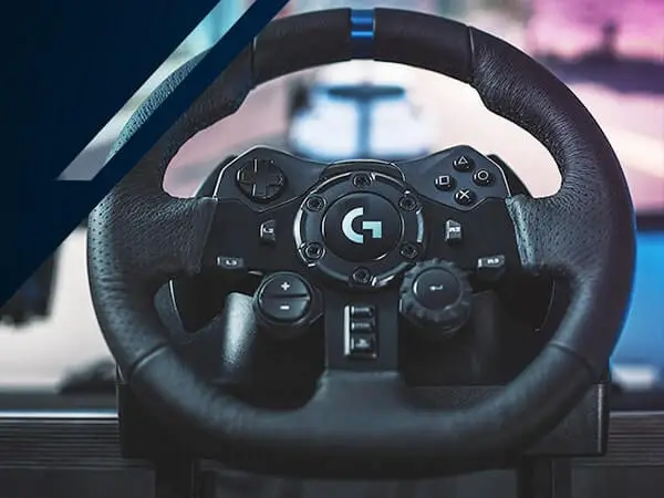 Logitech G923 Racing Wheel and Pedals, TRUEFORCE up to 1000 Hz Force  Feedback, Responsive Driving Design, Dual Clutch Launch Control, Genuine  Leather