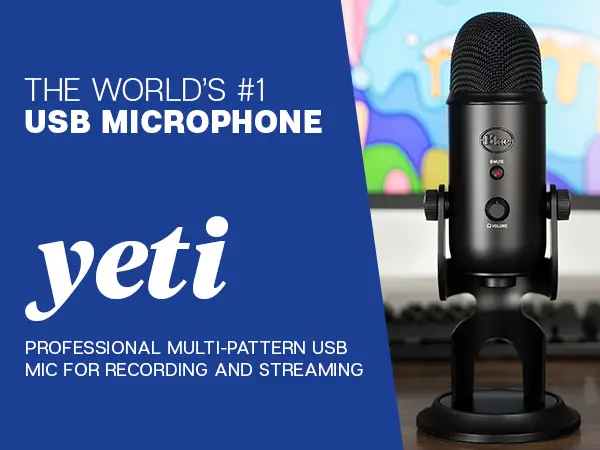 Blue Yeti Nano USB Microphone (Shadow Gray) Bundle with Studio Headphones  and Pop Filter Compatible with Blue Sherpa Companion App (3 Items)