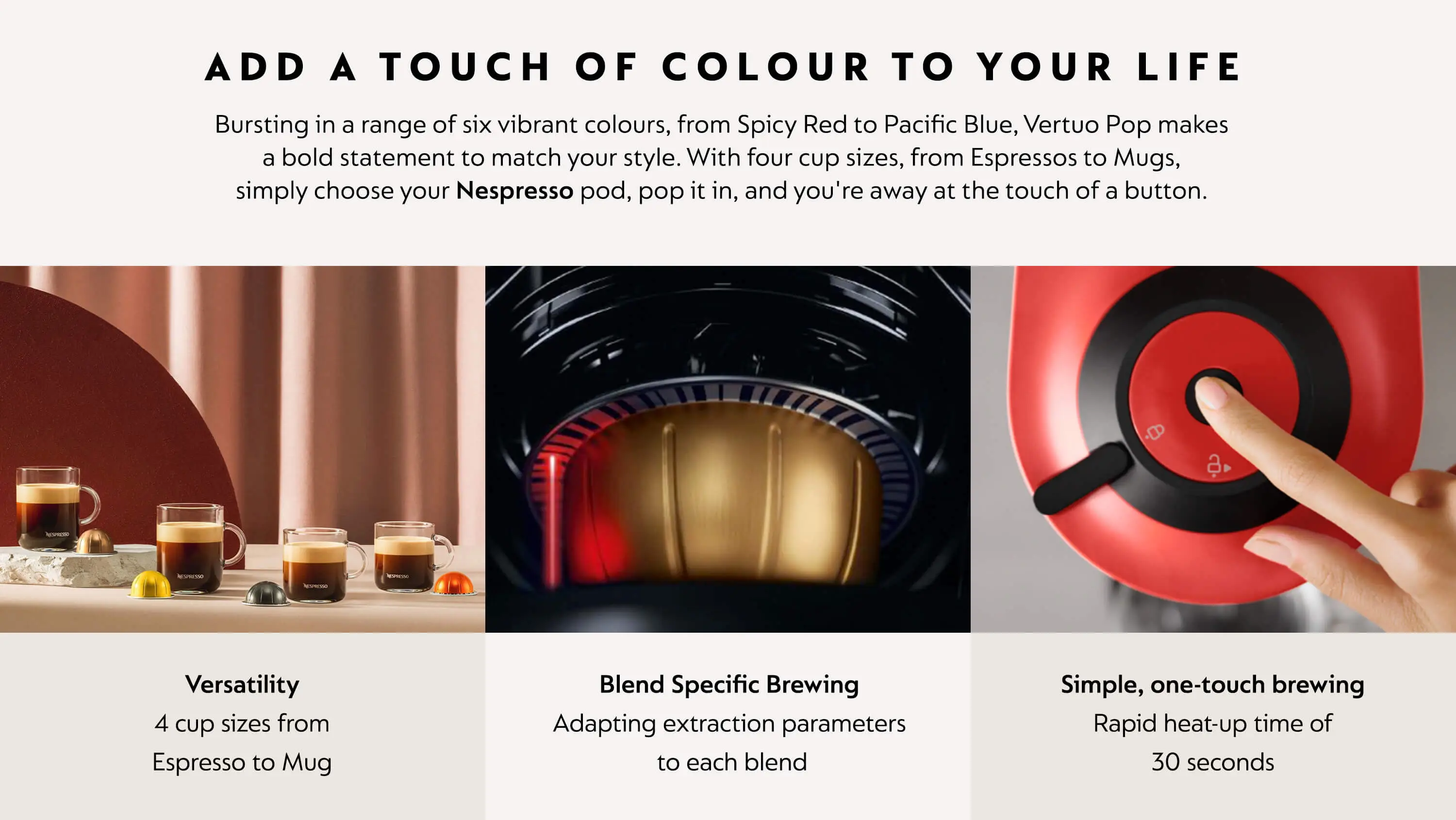 Introducing Nespresso Vertuo Pop: Endless Coffee Styles, Now In Colour!