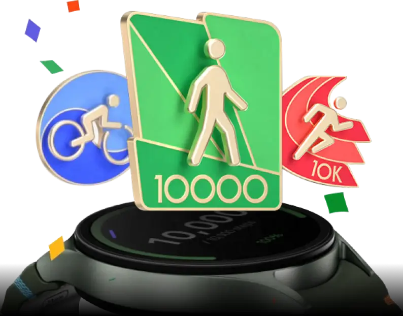 Fitness goals for running, steps and cycling
