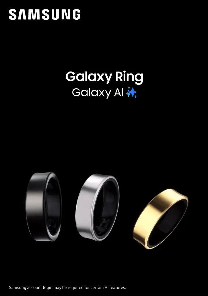 Yunir Smart Ring, Water Proof Fitness Ti Steel Roman Numerals Smart