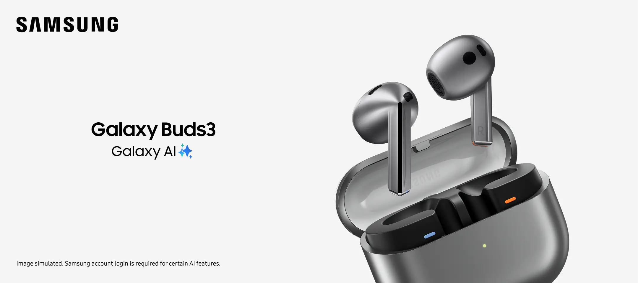 Samsung Galaxy Buds3 True Wireless Earbuds with Galaxy AI & Active