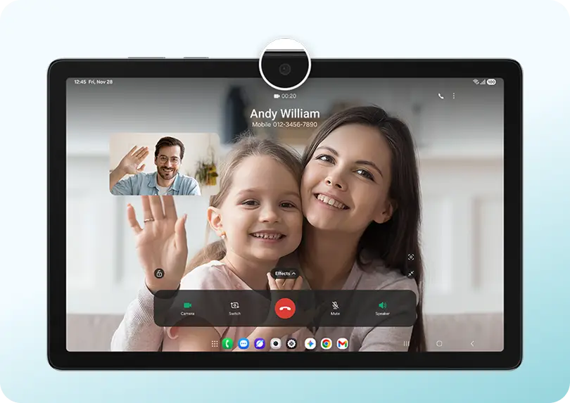 An image showing the front camera quality of the Tab A11+.