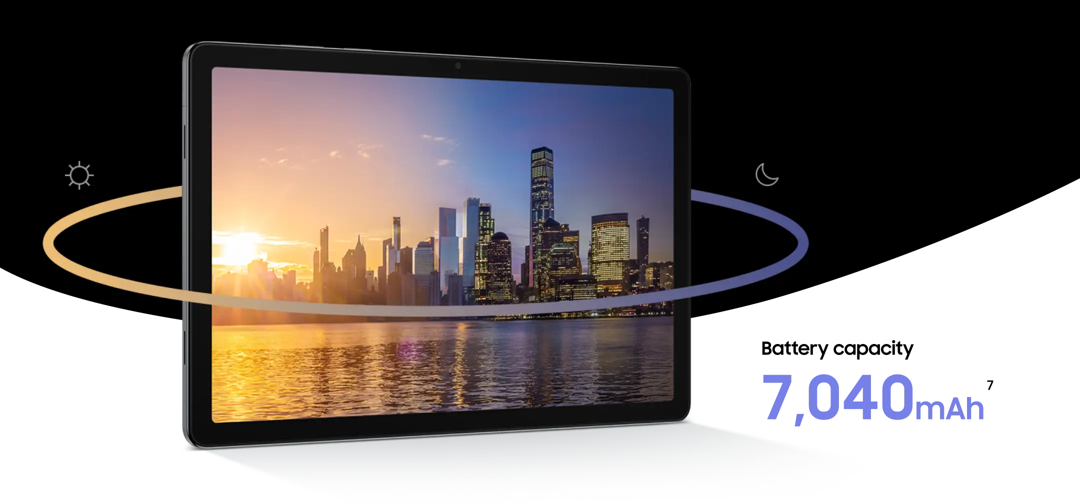 Illustration showing the battery capacity of the Tab A11+