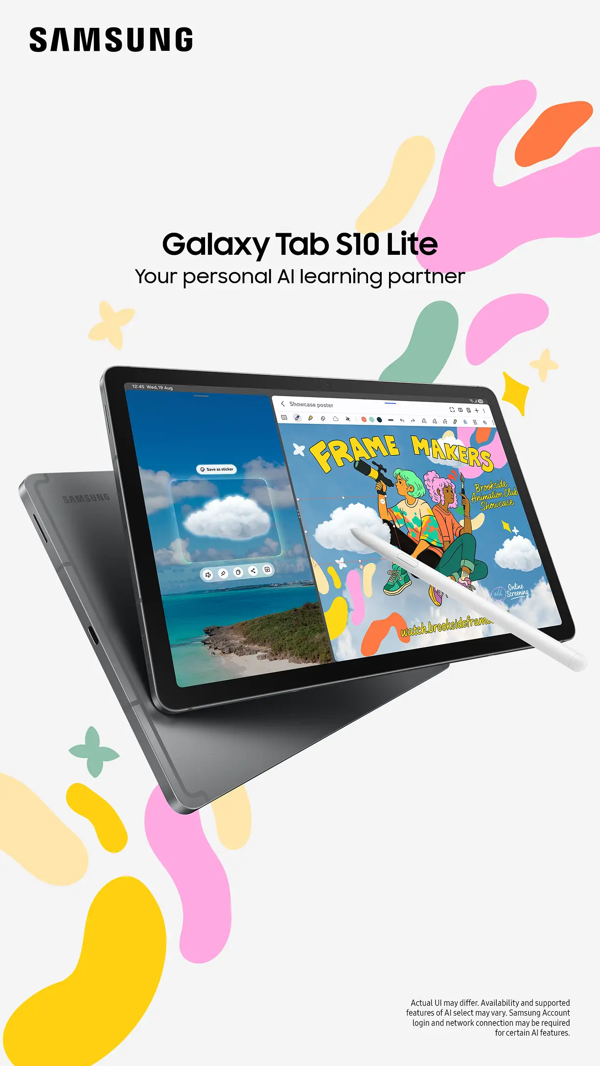 Samsung Galaxy Tab S10 Lite Tablet with Bluetooth S Pen, Android