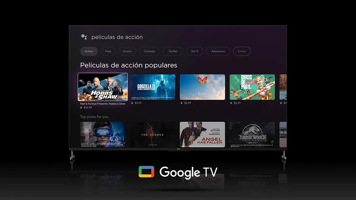 Smart TV TCL 55 pulgadas 4K con descuento en  México por 8,999 pesos:  con Google TV, tecnología QLED, Dolby Vision y Dolby Atmos