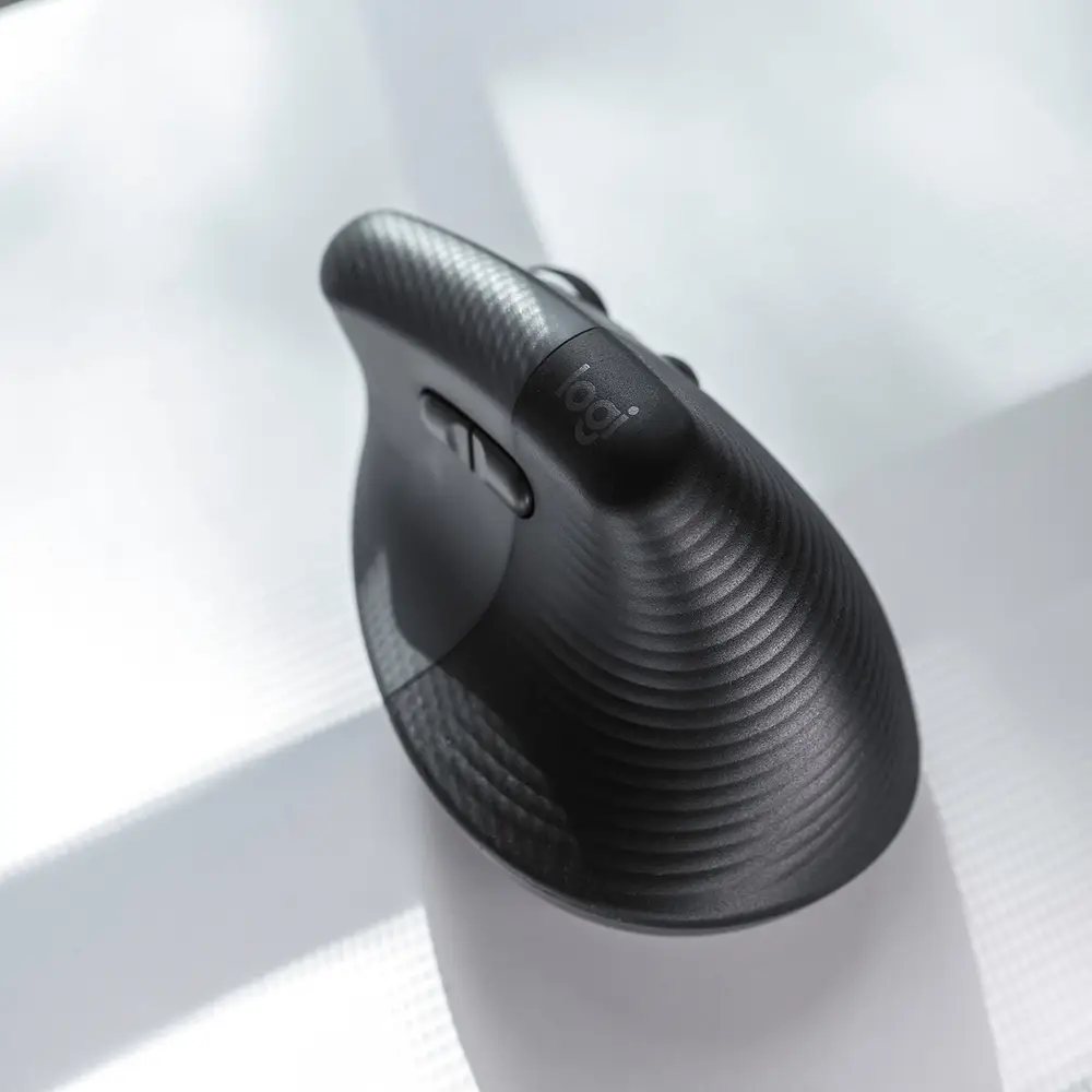 Logitech Lift Vertical Ergonomic Wireless Mouse - Off White - Micro Center