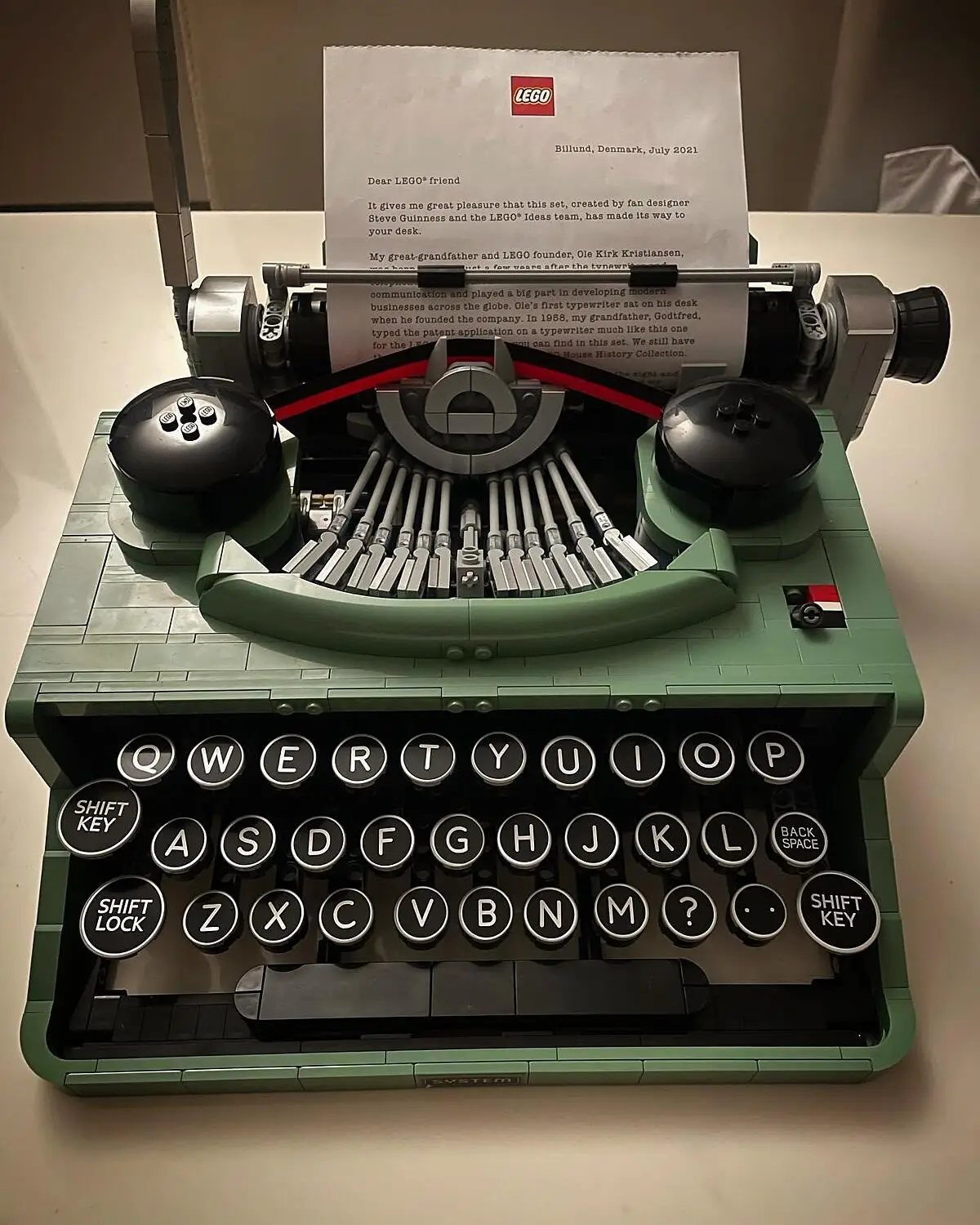 Scrivere Olivetti Lettera Set Lego Macchina Da Scrivere Macchina