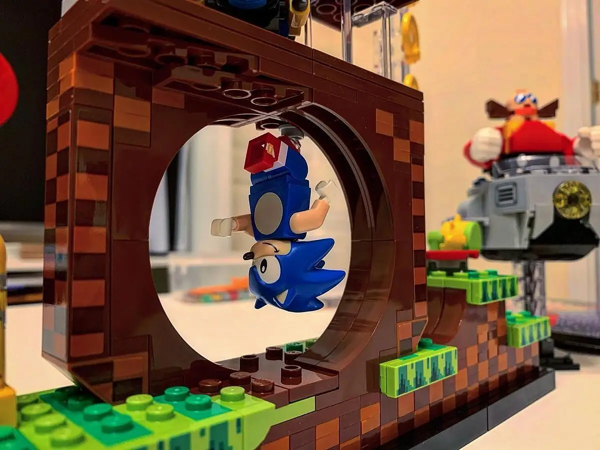 Sonic The Hedgehog-Green Hill Zone Figura Lego Blocos De