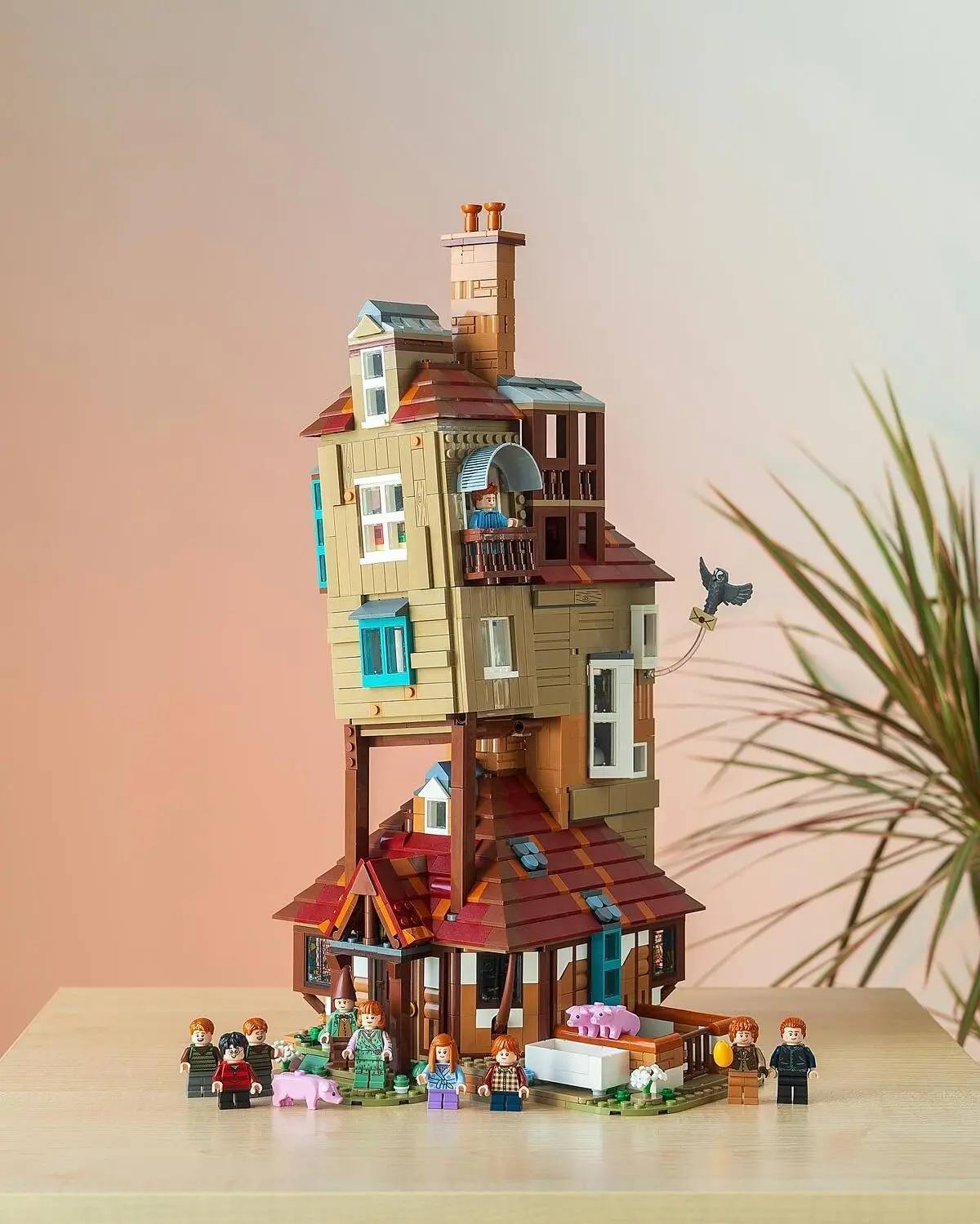 LEGO Harry Potter La Casa Madriguera Conjuntos De Construcción Para Adultos - Kits De Casa De La Familia Weasley De Harry Potter Coleccionables Con 10 Minifiguras - Regalos Para Hombres Y