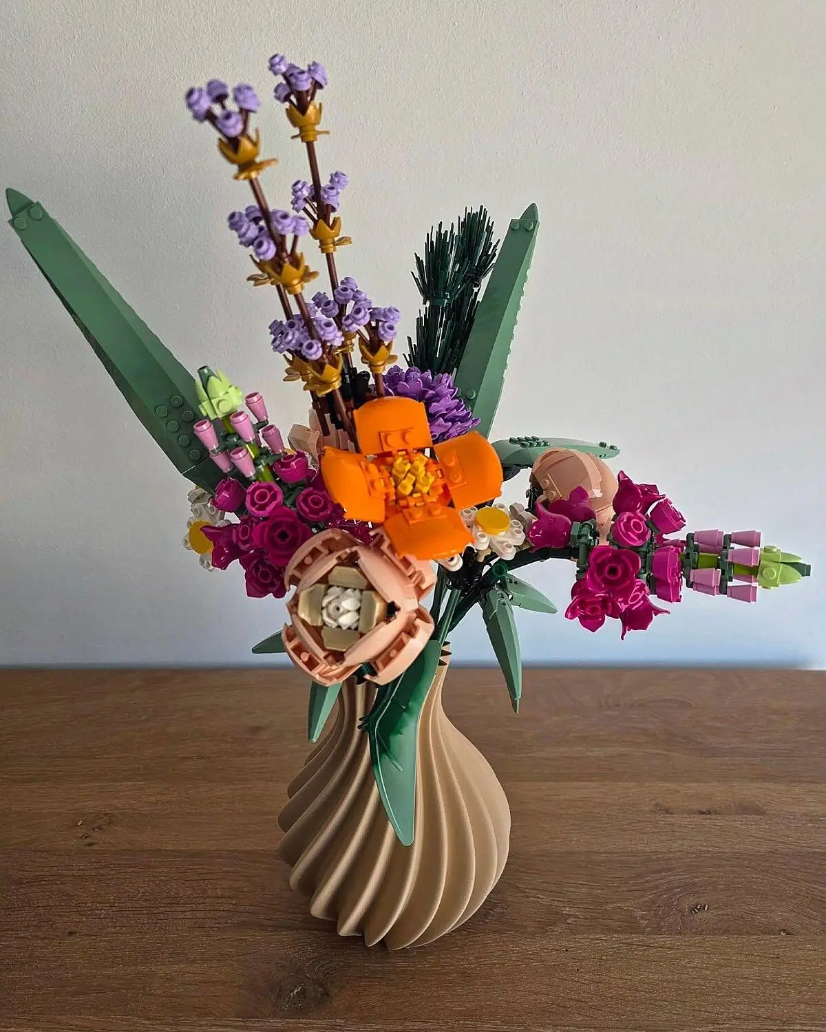 Set di Costruzioni Bouquet di Fiori con Luce LED, 21 Fiori Collezione
