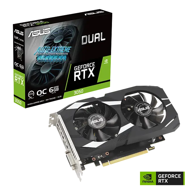 ASUS DUAL GeForce RTX 3050 6GB OC Edition – Computer Mania