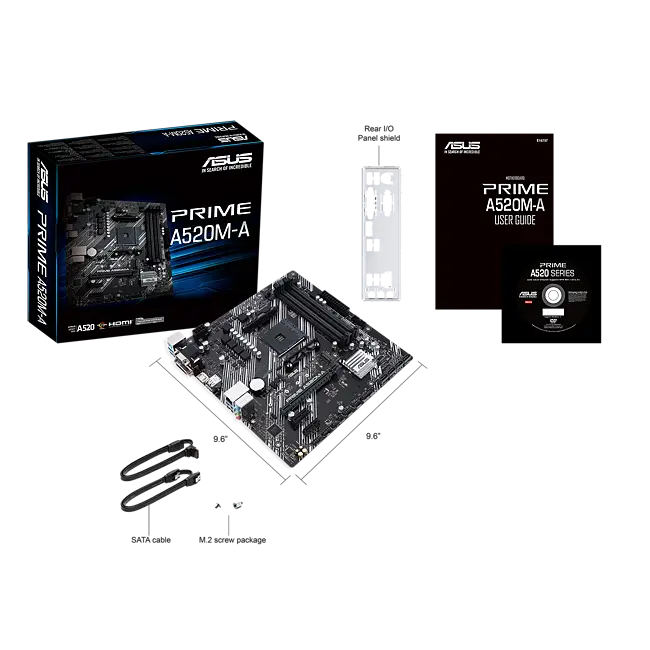 AMD Ryzen 5 5600X Six-Core 4.6GHz, Asus Prime A520M-A Mobo Bundle
