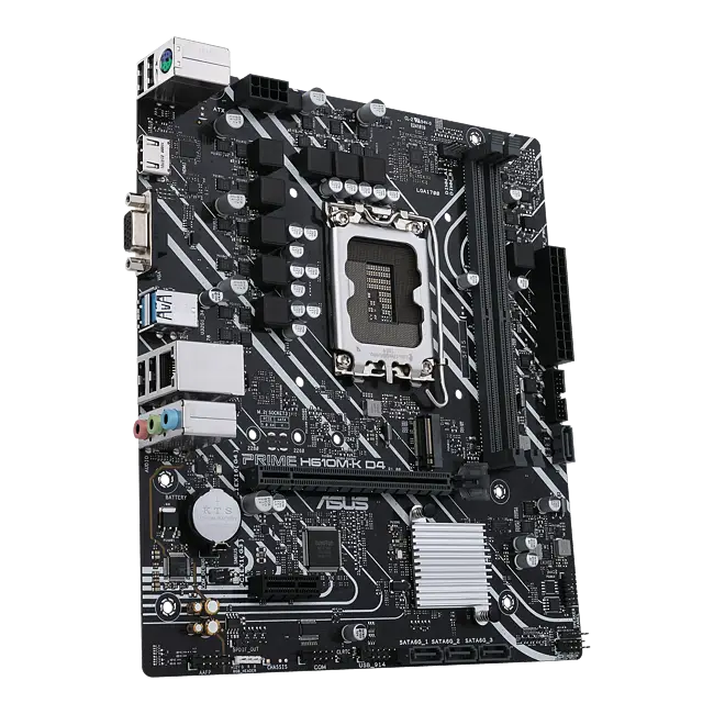 CPU Core i5 12400F & ASUS PRIME H610M-A D4 Intel i5 12400F 4.4GHz Six Core Asus PRIME H610M-K DDR4