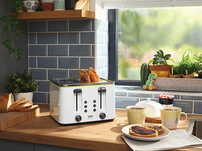 Beko TAM4341W Slice Toaster, White