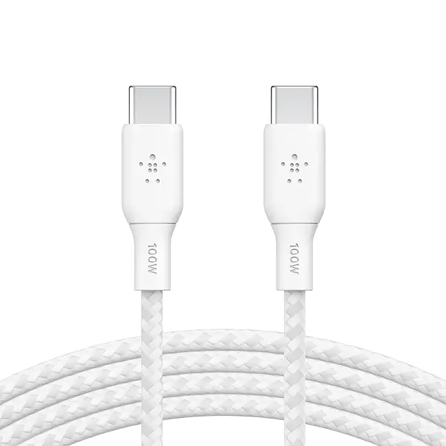 Cable desde usb-c macho a usb-c macho 1m blanco
