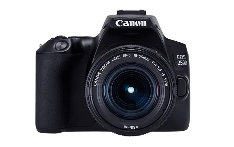Canon EOS 250D Digital SLR Camera with 18-55mm f/4-5.6 IS STM Lens, 4K