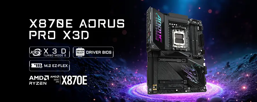 Motherboard GIGABYTE X870E AORUS PRO X3D Socket AM5 ATX