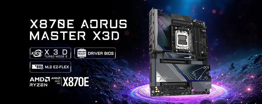 Motherboard GIGABYTE X870E AORUS MASTER X3D Socket AM5 ATX