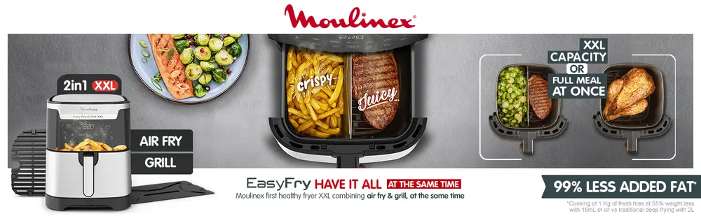 Moulinex Easy Fry & Grill XXL - 6.5L - Sincronização Inteligente