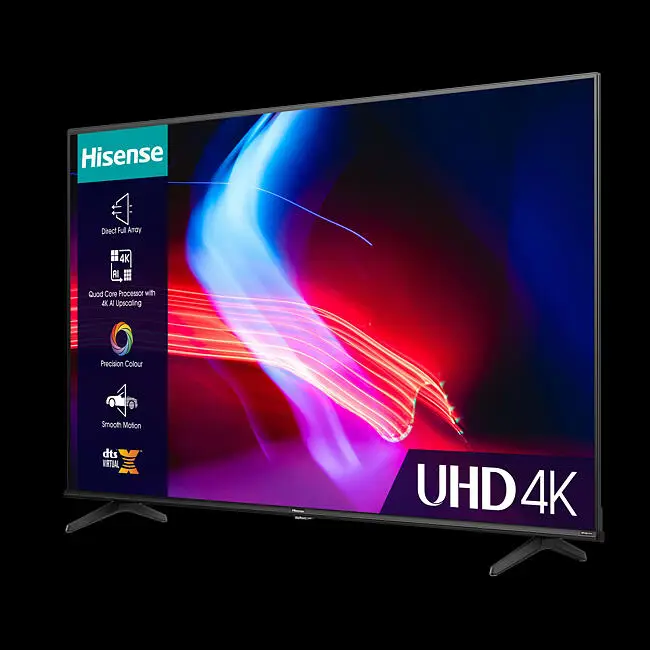 Hisense 43 inch UHD 4K Premium A6 Series Bluetooth, Frameless Smart TV –  Black / Kwesi Stores