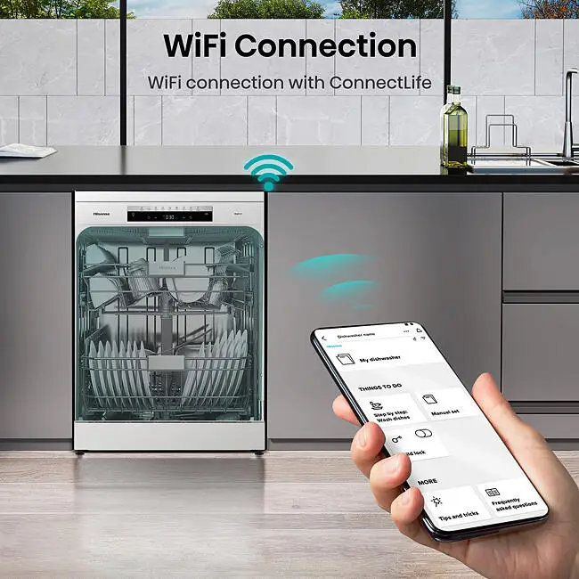 Wifi connected deals dishwasher