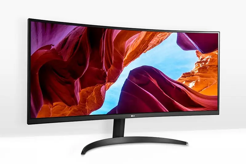  LG 34WP60C-B 34-Inch 21:9 Curved UltraWide QHD (3440x1440) VA  Display with sRGB 99% Color Gamut and HDR 10, AMD FreeSync Premium and  3-Side Virtually Borderless Screen Curved QHD Tilt,Black : Electronics
